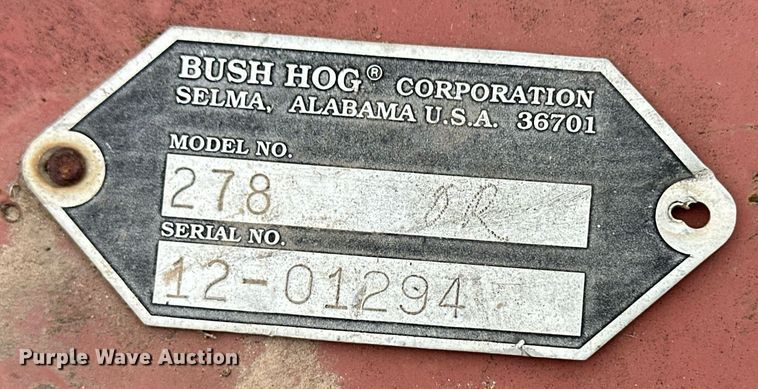 image for item OA9534 Bush Hog 278 rotary mower