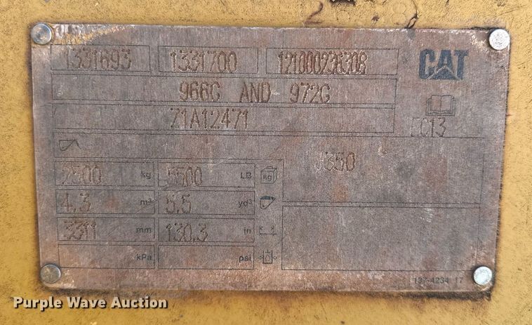 image for item OM9779 2010 Caterpillar  972H wheel loader