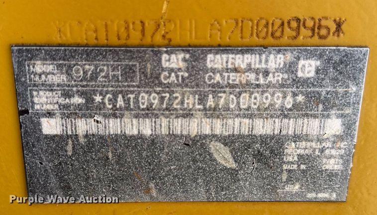image for item OM9779 2010 Caterpillar  972H wheel loader
