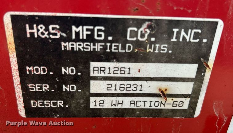 image for item DS0802 H&S AR12 hay rake