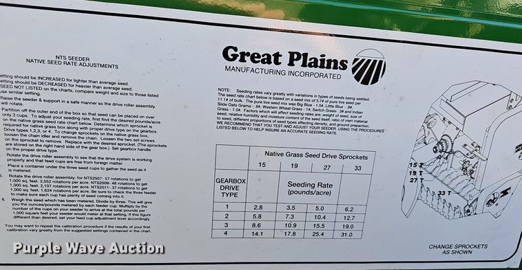 image for item EJ5842 Great Plains NTS2511 no-till seeder
