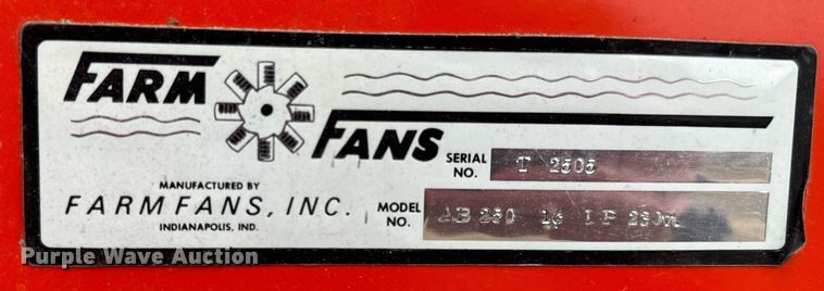 image for item NN9502 Farm Fans AB-250A grain dryer