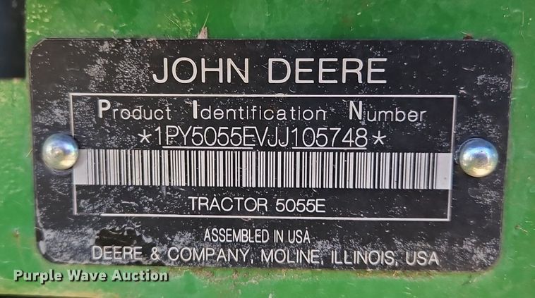 image for item NZ9149 2018 John Deere  5055E  MFWD tractor