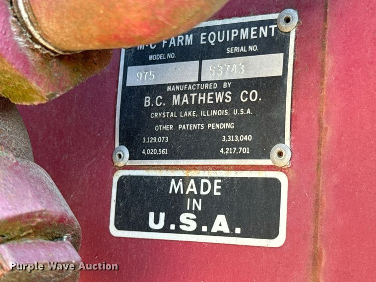 image for item OJ9423 Matthews Company 975 grain dryer