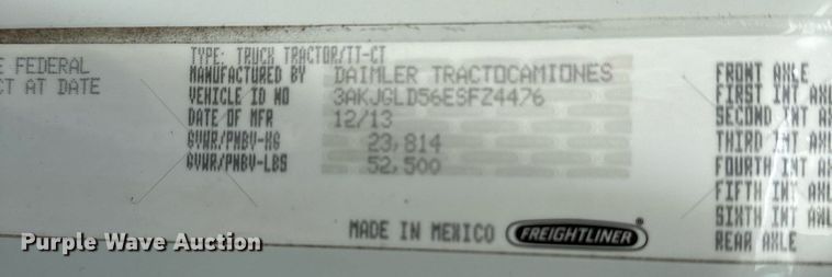 image for item DJ6232 2014 Freightliner  Cascadia Evolution semi truck