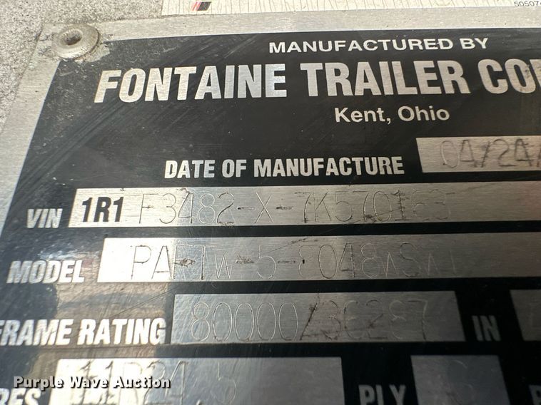 image for item DM2682 2007 Fontaine flatbed trailer