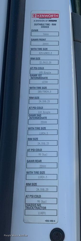 image for item DM7732 2016 Kenworth T880 dump truck