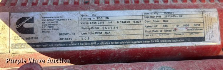 image for item DN0697 2012 Peterbilt  367 semi truck