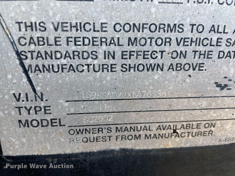 image for item DN3752 1999 Smith SC2002 side dump trailer