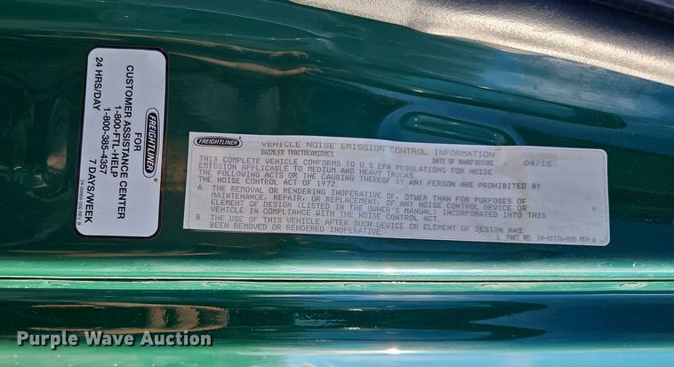 image for item DN7154 2016 Freightliner  Cascadia semi truck