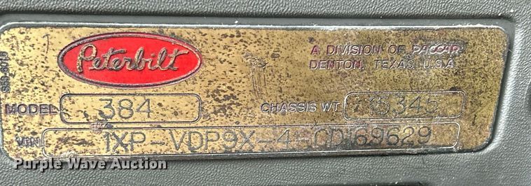 image for item DS0792 2012 Peterbilt  384 semi truck