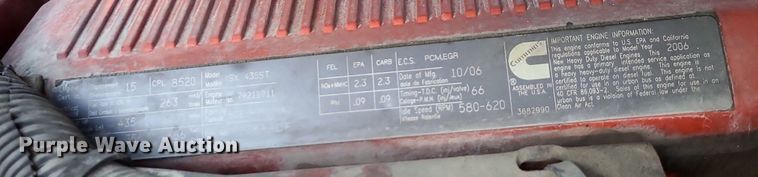 image for item DS7253 2007 International 9200i semi truck