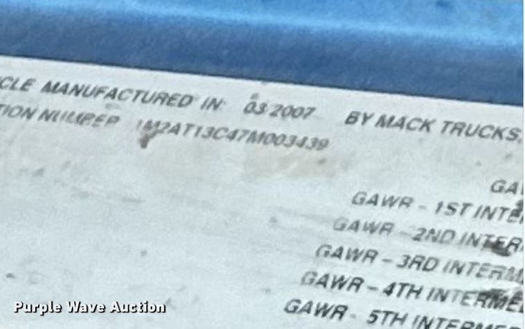 image for item LO9483 2007 Mack CTP713B roll-off container truck