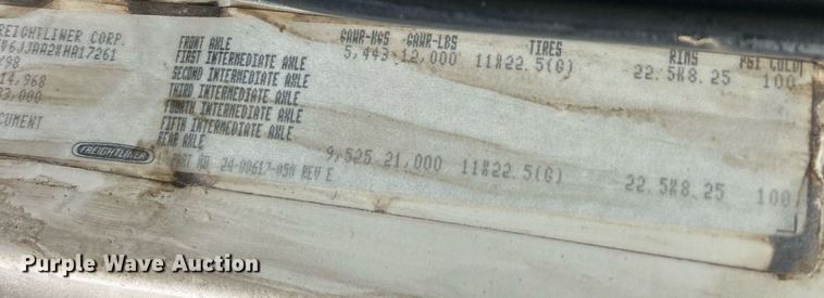 image for item NE9751 1999 Freightliner FL80 flatbed truck