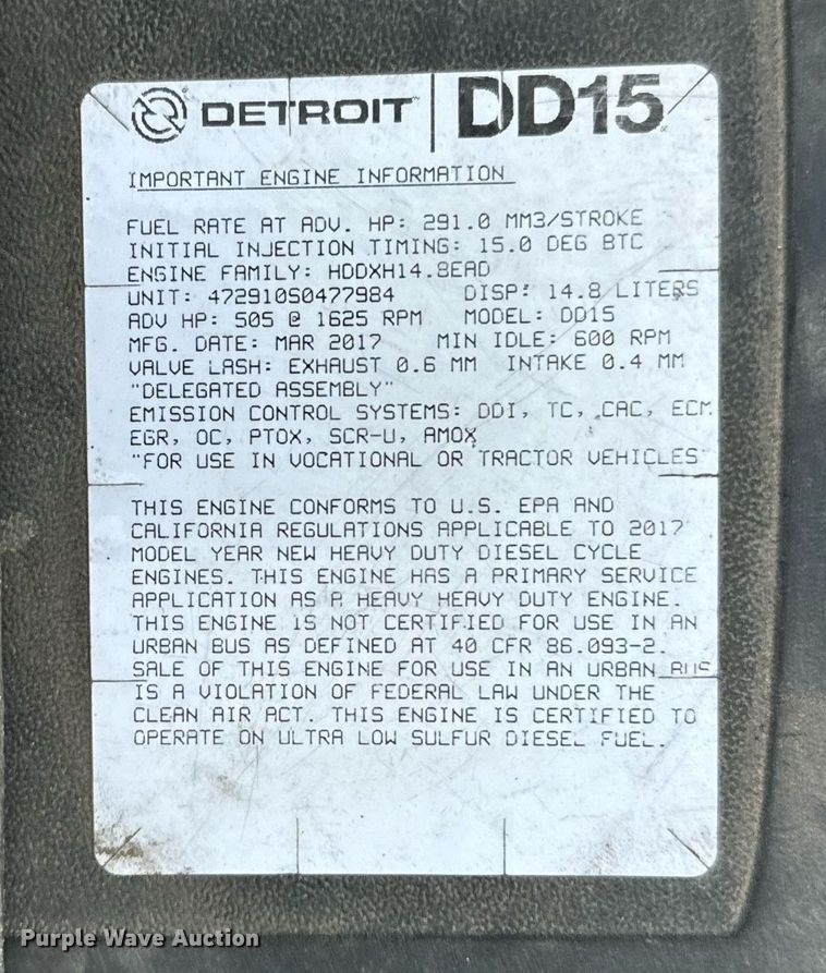 image for item NI9767 2018 Freightliner  Cascadia Evolution 125 semi truck