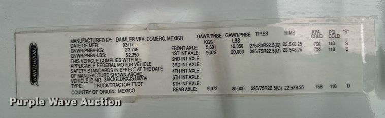 image for item NI9767 2018 Freightliner  Cascadia Evolution 125 semi truck