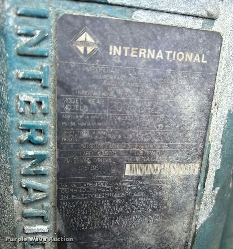 image for item NM9259 2007 International 4300 box truck