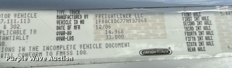 image for item NM9299 2007 Freightliner Business Class M2  refrigerated truck
