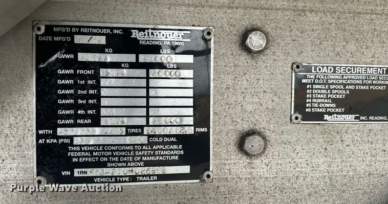 image for item NN9428 2013 Reitnouer  flatbed trailer