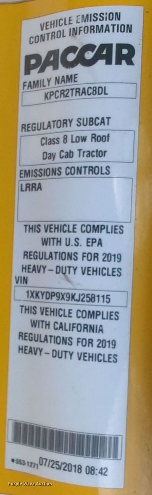 image for item OD9252 2019 Kenworth T680 semi truck