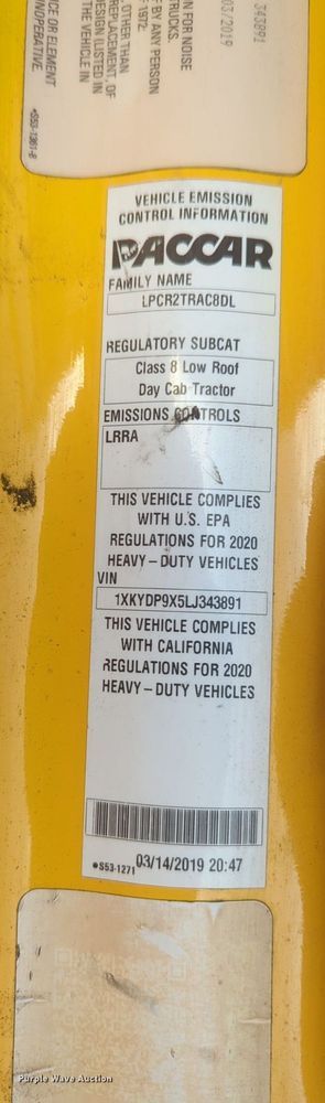 image for item OD9253 2020 Kenworth  T680 semi truck