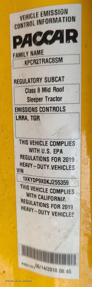 image for item OD9257 2019 Kenworth T680 semi truck