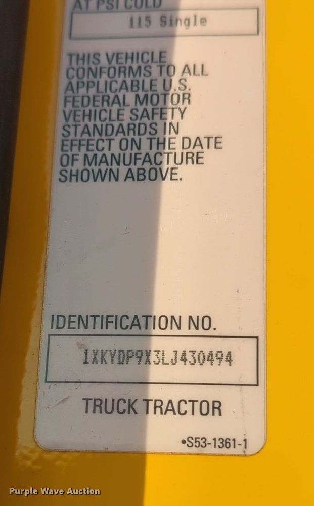 image for item OD9259 2020 Kenworth T680 semi truck