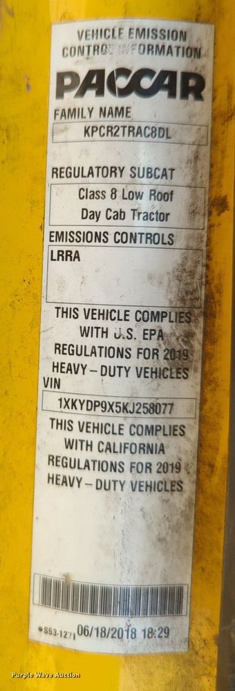 image for item OD9262 2019 Kenworth T680 semi truck