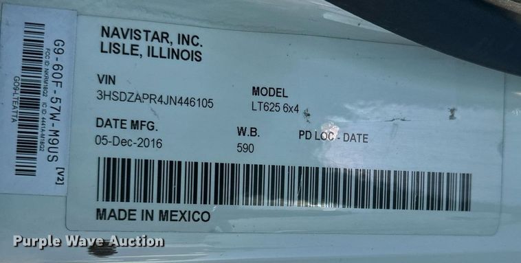 image for item OF9279 2018 International  LT625 semi truck