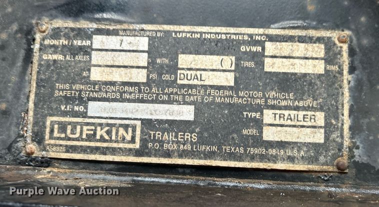 image for item OI9574 2005 Lufkin FL-II-ST flatbed trailer