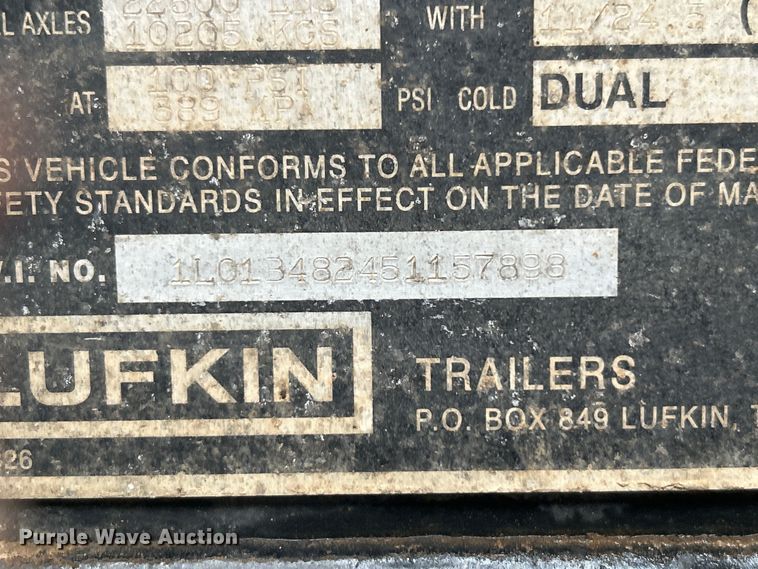 image for item OI9574 2005 Lufkin FL-II-ST flatbed trailer