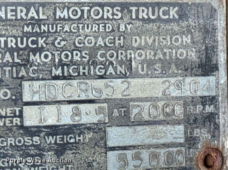 image for item OJ9430 1951 GMC 650 semi truck