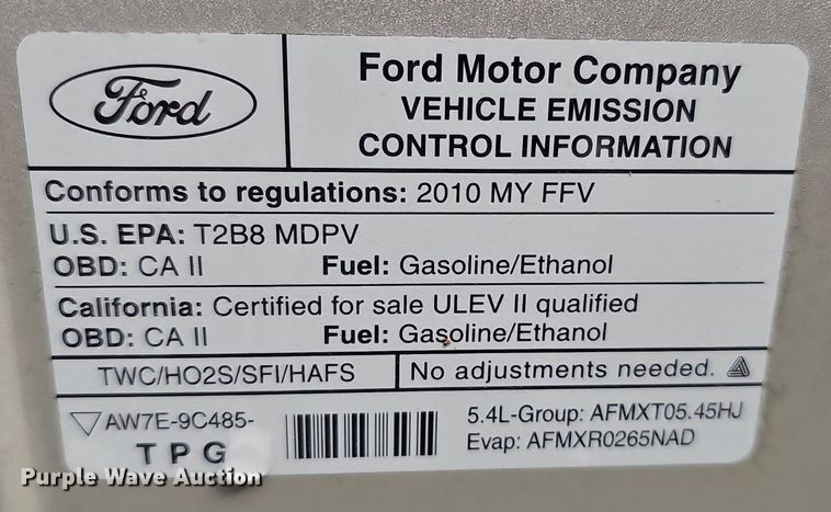 image for item DK0534 2010 Ford E350 Super Duty van