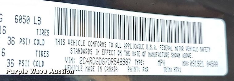 image for item DK0573 2013 Dodge Grand Caravan van