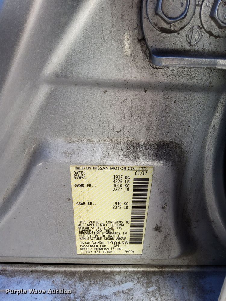 image for item DP8816 2017 Nissan  Altima SL 