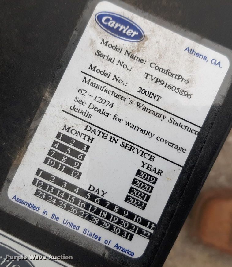 image for item DV9882 Carrier Comfort Pro auxiliary power unit