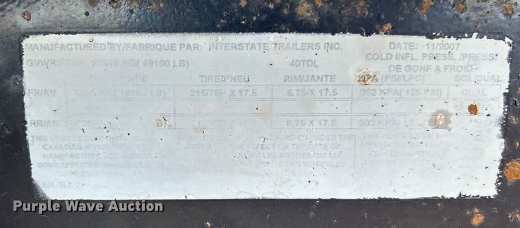 image for item EG1204 2008 Interstate tilt deck equipment trailer