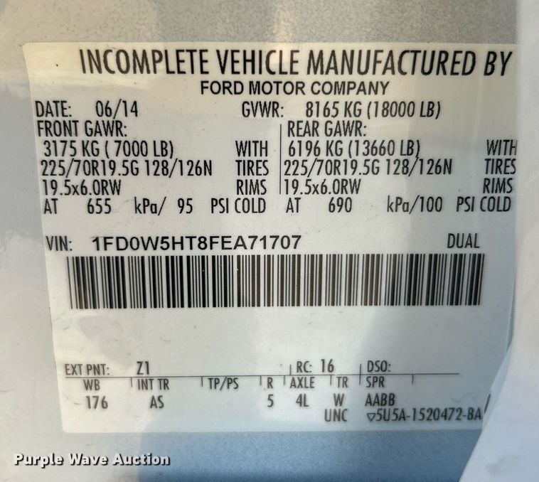 image for item EG1220 2015 Ford F550 Super Duty Crew Cab flatbed truck