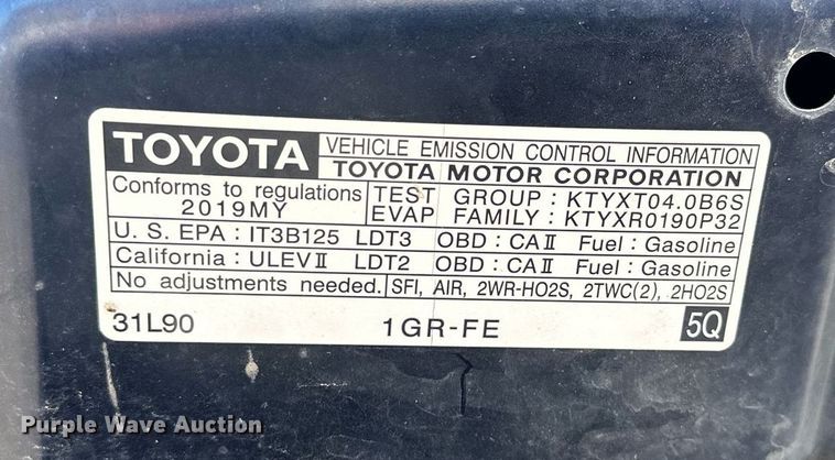 image for item EH3838 2019 Toyota  4Runner TRD Off Road SUV