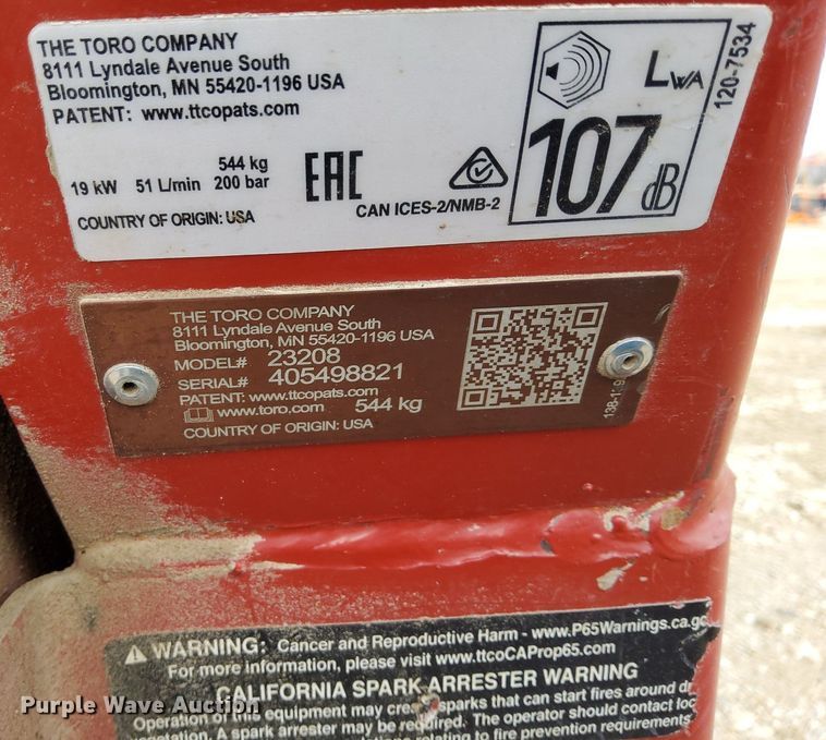 image for item EI3511 Toro STX-26 stump grinder