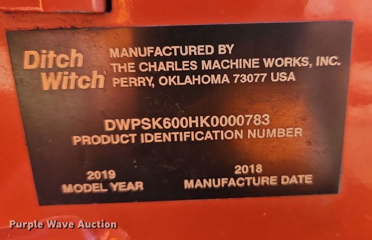 image for item EI3518 2019 Ditch Witch SK600 compact utility loader