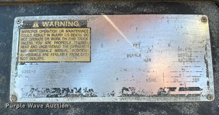 image for item EJ0222 Daewoo G25E-3 forklift