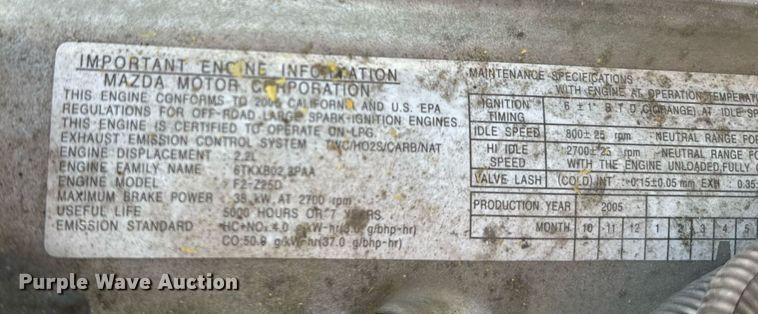 image for item EJ0265 Yale GLP050VXEUSE090 forklift