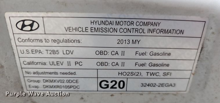 image for item EJ5871 2013 Hyundai  Elantra GT 