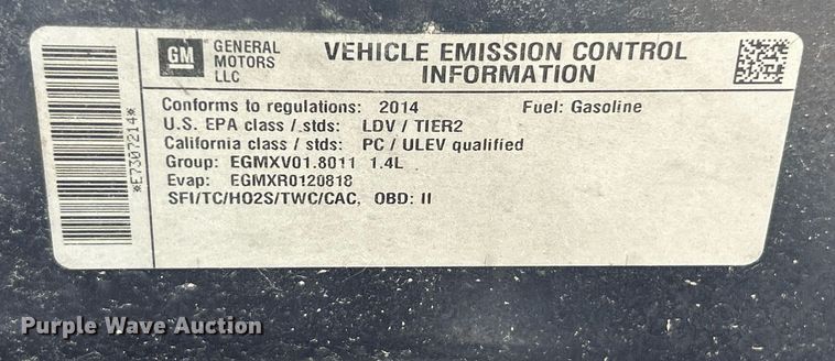 image for item EK4020 2014 Chevrolet Cruze LT 