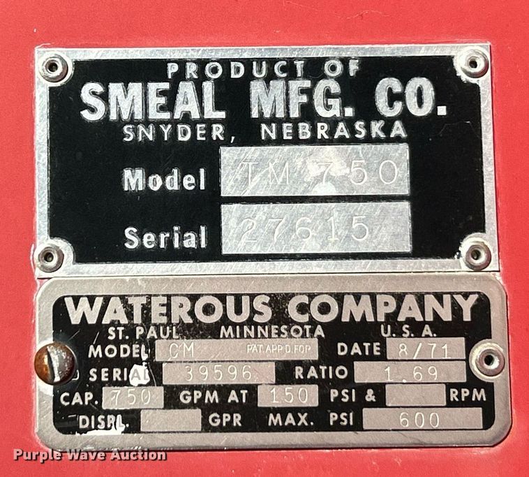 image for item EK4076 1972 Ford 700 pumper fire truck