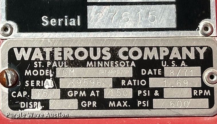 image for item EK4076 1972 Ford 700 pumper fire truck