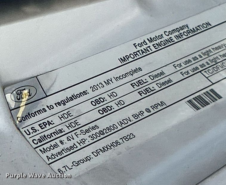 image for item EK4081 2013 Ford F550 Super Duty XL utility / service truck