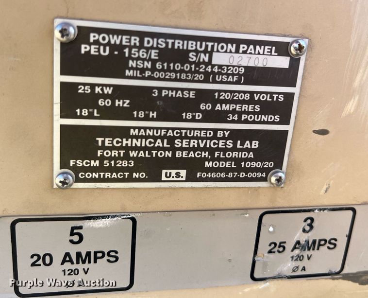image for item KV9834 (4) power distribution panels