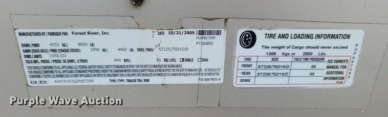 image for item LA9606 2006 Palomino Puma camper